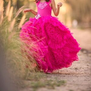 Dollcake best wishes Barbie frock gown. Pink dress. Size 8 girls.